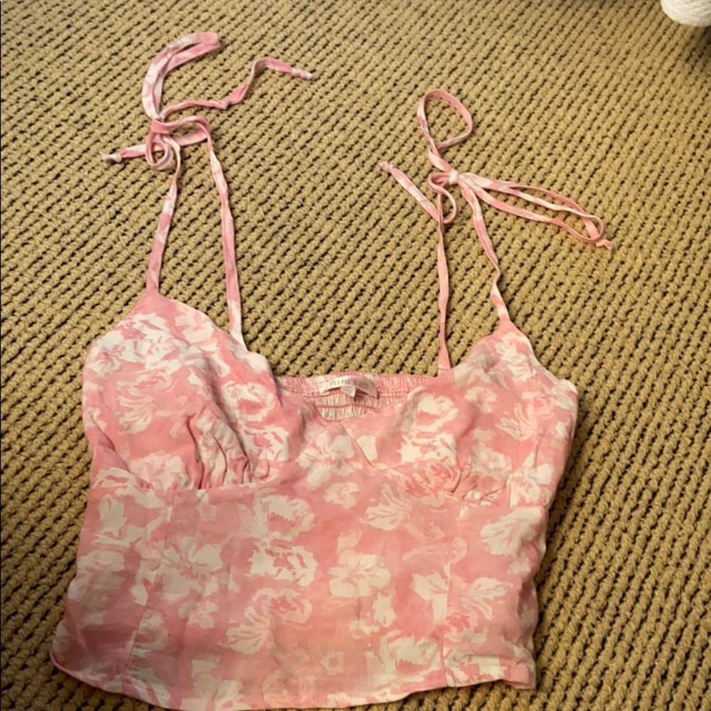 Lottie Moss Floral Pink Tank Top